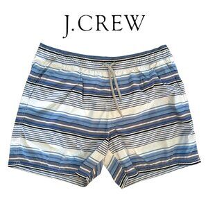 J. Crew Swim Striped Swim Trunks 6", Size Large